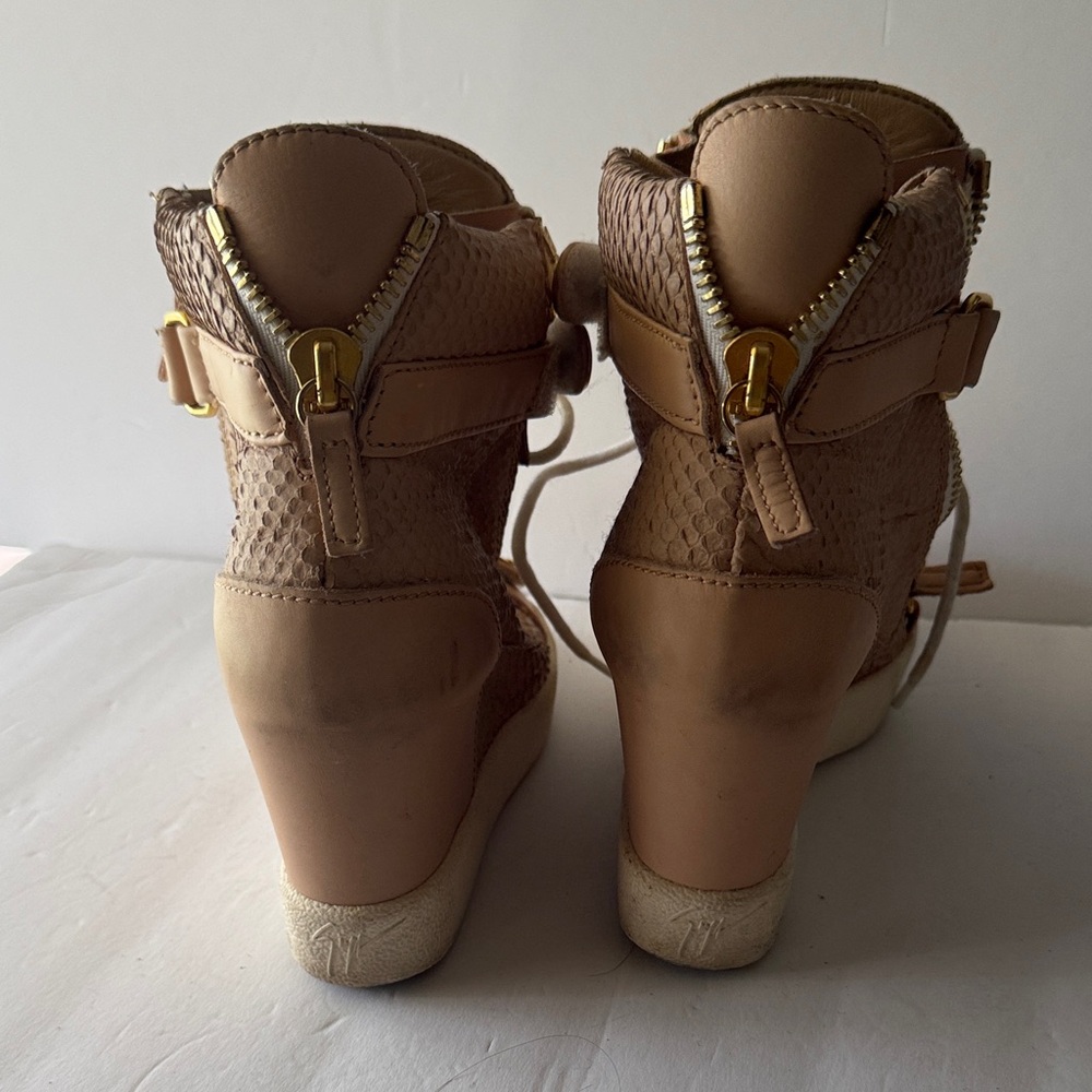 Giuseppe Zanotti Millennial Pink Python Leather W… - image 6